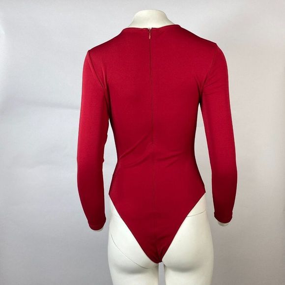 ZARA CUT OUT FITTED BODYSUIT TOP HEARTS - Picture 6 of 14